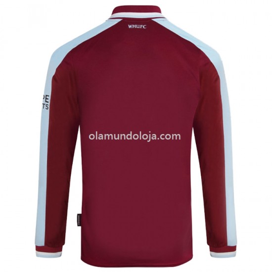 Camisola West Ham United Equipamento Primeiro 2021-2022 Manga Larga